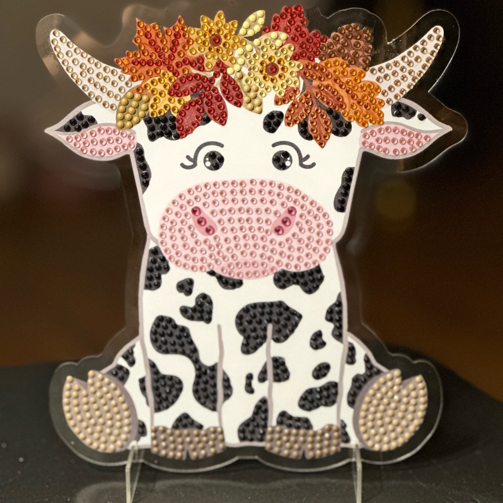 Completed Highland Cow Diamond Art